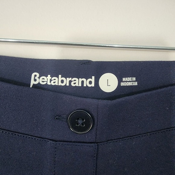 Betabrand Navy Blue Straight Leg Classic Dress Yoga Pants Size Large - Picture 9 of 10